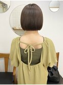 【haif】パツッとボブ×オリーブベージュ