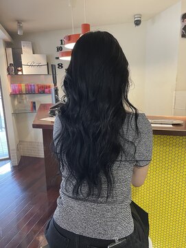 ヘアースペースブルーム プリュス 石橋店(HAIR SPACE BLOOM plus) 石橋/ダークブラック/艶カラー/韓国風パーマ