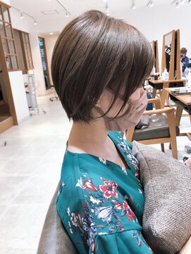 ネイロ 錦糸町(NeiRo) 魅力倍増カールセミディシアーカラーダークアッシュショートヘア