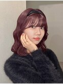 韓国ヘアレイヤーカット顔周りカットブリーチなしダブルカラーA