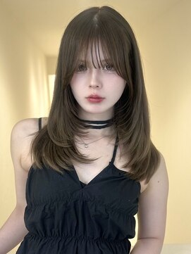 アイトーキョーエス 渋谷(AI TOKYO S) ミディアムレイヤーミルクティーベージュレイヤーカット