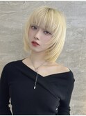 くびれヘア/顔周り/韓国/ボブ/レイヤーカット/前髪/カラー/池袋