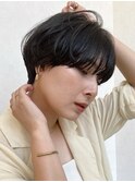 ★無造作ショートマッシュ アッシュカラー