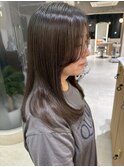 本厚木◎ツヤ髪ロングレイヤーカット髪質改善ブラウン縮毛矯正◎