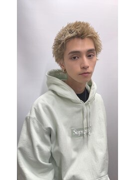 キャンバス バイ ネオリーブ 横浜西口(Canvas by neo.) 横浜★スパイキーショートメンズハイトーン