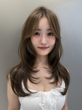 サンドイエナ 横浜店(sand yena) レイヤーカット/ロングヘア/ベージュカラー/韓国/髪質改善