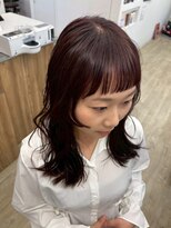 ヌビラ(Nubira)&nbsp;顔周り姫カットレイヤー/レッドブラウン/ニュアンスパーマ