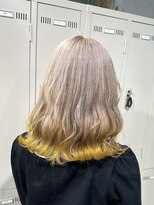 エゴ 池袋(EGO) ミルクティーベージュ/裾カラー/イエローカラー