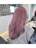 ブリーチカラーハイトーンカラーホワイトカラーラベンダーピンク