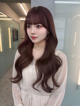 ボタン ハカタ(VOTAN hakata) 市野瀬裕奈/前髪顔周りカット/レイヤー/ピンクブラウンカラー