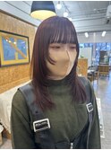 レイヤーカット/顔周りカット/顔周りレイヤー/暖色カラー