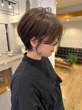 クマ(kuma.)&nbsp;大人可愛い20代30代40代前下がりショートボブ丸みショート◎