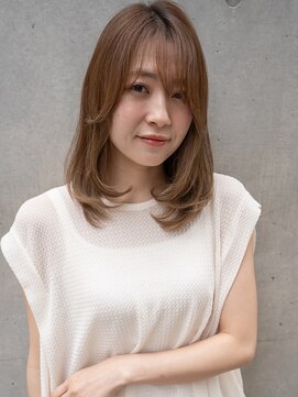 ルチア ヘア ステラ 京都店(Lucia hair stella) 顔周りミディアムレイヤーカットハッシュカット韓国京都河原町