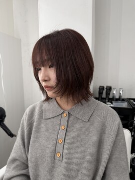 イロウ 山口どうもん店(IROW) チョコレートブラウン×レイヤーボブ