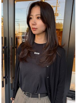 フルール(hair place Fleur) ナチュラルレイヤー×チョコレートブラウンカラー
