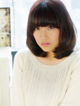 ヘア ジュレ ドゥ(hair jurer deux) 【ヘアジュレドゥ 花井】 暗髪ナチュラルな大人ボブ