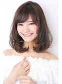 30,40代無造作カールヘルシーレイヤー3Dカラーボブディ