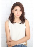 20代30代40代大人ノーブル耳掛けセミディアスタイル