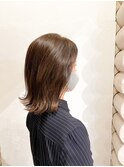 外ハネボブレイヤーカット大人可愛い美シルエット20代30代40代