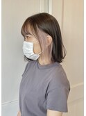 チラ見えイヤリングカラー/大人気ホワイトラベンダー/大人ボブ