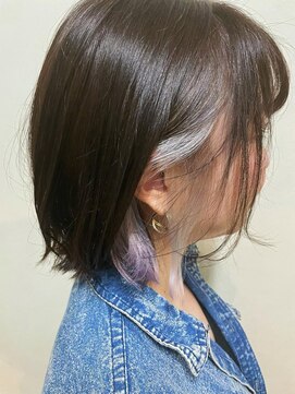 セルカ 高田馬場(CERCA) イヤリングカラー×ホワイト裾ラベンダー☆【CERCA高田馬場】