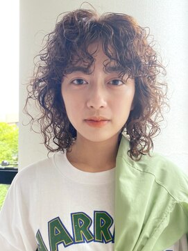 アイティーバイアルバム 松戸店(IT by ALBUM) マロンベージュ似合わせカットウェーブミディアム_2654