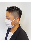 ショート七三スタイル