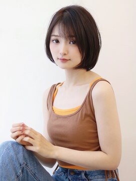 オーロ 宝塚店(ORO) 【ひし形30代40代グレージュカラー斜めバングショートボブ】