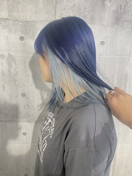 メゾン(Maison) ディープブルー×ホワイトシルバー