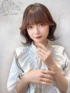 ロンドローズ 名古屋(Lond damaskRose) リフトレイヤー センターパート ブリーチ縮毛矯正 ヨジャドル184