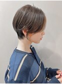 大人丸みショート×フェイスフレーミング