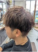 前髪パーマ/マッシュパーマ/グレージュカラー/30代40代