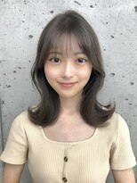 ビューブルー 亀戸錦糸町(VIEW BLUE)&nbsp;美髪カールピンクブラウン韓国くびれロングセミディ似合わせ前髪