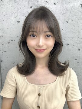 ビューブルー 亀戸錦糸町(VIEW BLUE) 美髪カールピンクブラウン韓国くびれロングセミディ似合わせ前髪