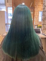 美容室 パペポ(PAPEPO)&nbsp;深めのグリーン　ダブルカラー