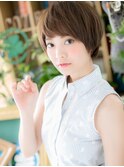斜めバング立体感小顔ショートマッシュウルフc6戸頭20代30代40代