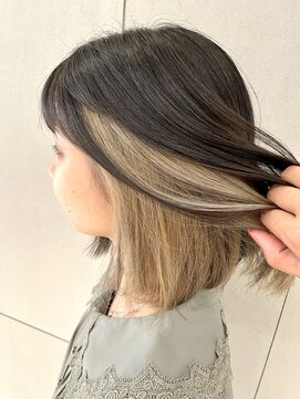 ゴウトゥデイシェアサロン 町田店(GO TODAY SHAiRE SALON) アンブレラカラー　黒×ホワイトベージュ