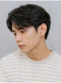クールショートツーブロック清潔感アップバング夏サーフカール