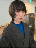 表面ブリーチ 似合わせカラー ショートウルフ アンブレラカラー