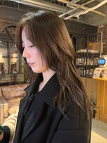 ノラ ヘアーサロン(NORA HAIR SALON) レイヤーカット顔まわりカットブリーチなしオリーブブラウン