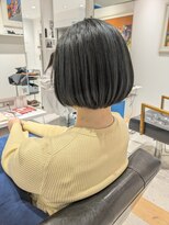 パラッチ 甲東園店(Palacchi)&nbsp;ボブスタイルとの相性◎ダークオリーブ×ミニボブ大人可愛い