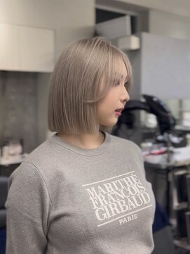 エリーツ 表参道(elyts) ホワイトミルクティー/ハイトーンボブ/髪質改善