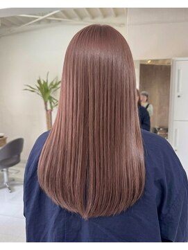 零秒女髪 千里丘店 まとまりのある透明感艶カラーで美髪ロング髪質改善艶髪艶感