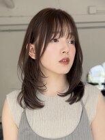 ハニーシブヤ(HONEY shibuya)&nbsp;レイヤーカット/イメチェン/ココアブラウン/脱白髪染め２