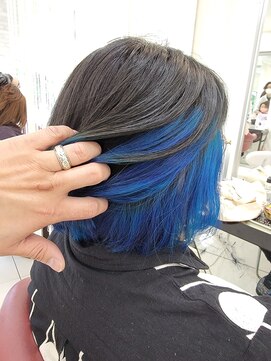 クオリス 赤塚店(QUALIS) 20代30代大人ボブ/インナーカラー/ブルーカラー/ブリーチあり