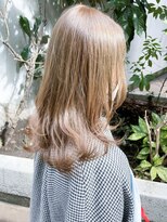 ミシェリー(misherry)&nbsp;グレージュカラーセミロング韓国風エギョモリヨシンモリブリーチ