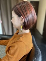 ヌーベルヴァーグ(Nouvelle Vague)&nbsp;大人ショートボブ×ピンクベージュハイライトカラー