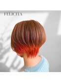 【FELICITA】マッシュショート×インナーカラー