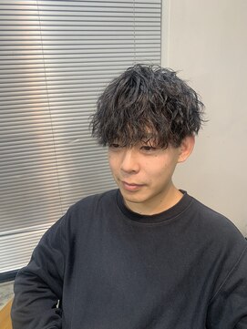 スレイ 西宮(SLAY) 波巻きハイライトアップバングツーブロックマッシュ