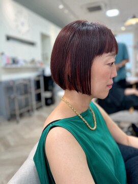 フロラクロマ 上通NEWS裏(FLORACHROMA) ミニボブ＋ピンクインナーカラー